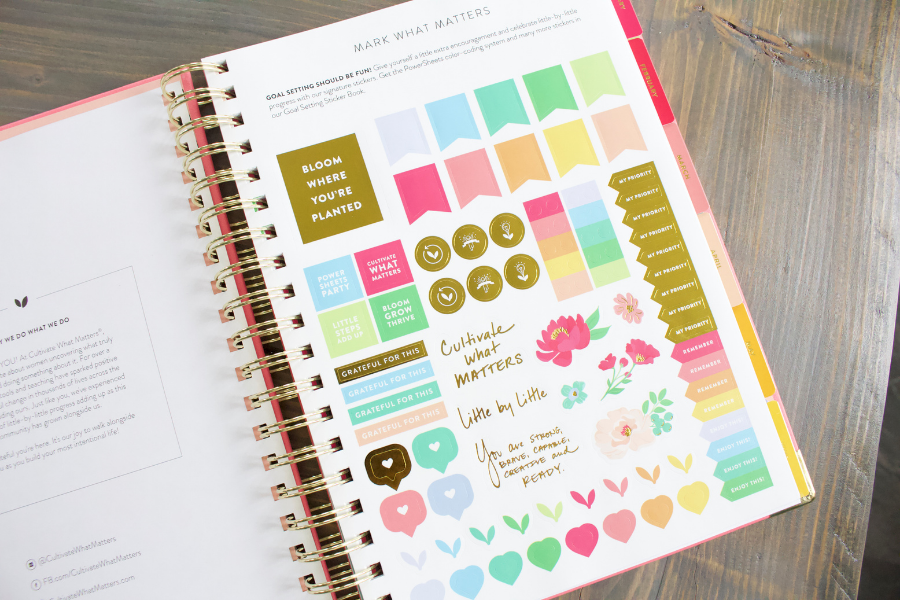 2022 Cultivate What Matters PowerSheets planner review