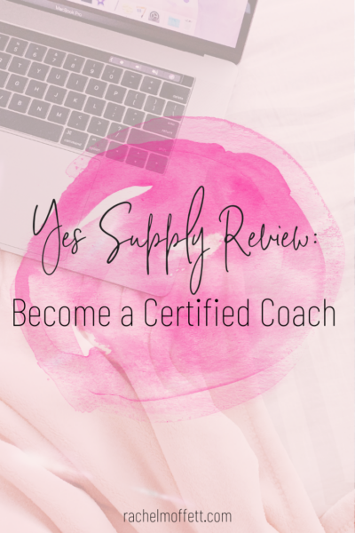 Graphic with text overlay. Text reads: YES SUPPLY Review: Become a Certified Coach.